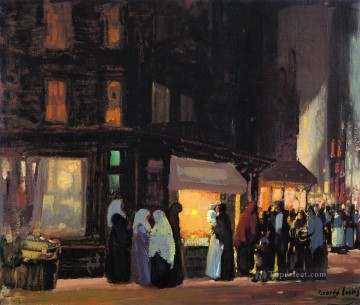 bleeker and carmine streets George luks cityscape scenes city Oil Paintings